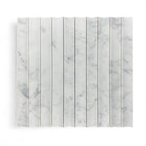 Concave Carrara Marble Kit Kat Mosaic Tile